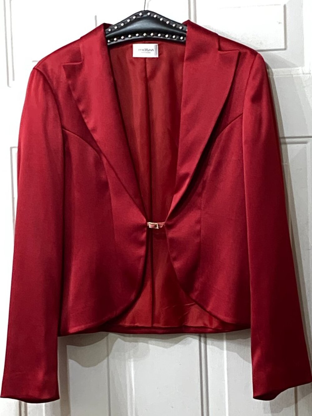 Motivi Womens Red Short Jacket Blazer Sz IT 44 US M Made in Italy